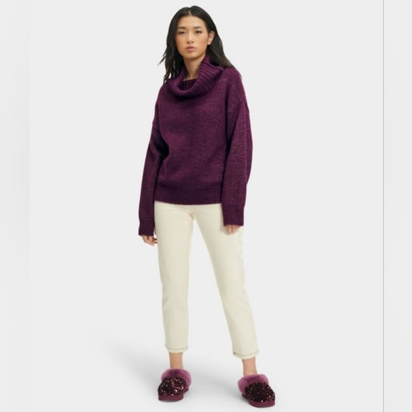 UGG Sweaters - UGG Purple Lylah Rollneck Sweater Metallic Women's Size Extra Large XL NWT